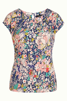 KING LOUIE BLUSE, SHIRLEY CAPITOLA DUTCH BLUE