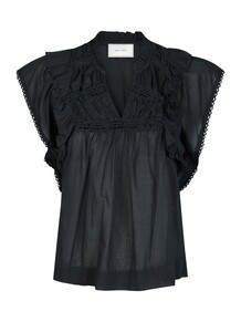 NEO NOIR TOP, JAYLA S VOILE NAVY