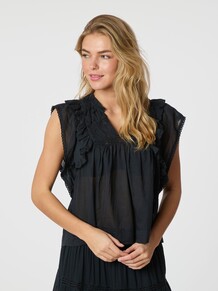 NEO NOIR TOP, JAYLA S VOILE NAVY