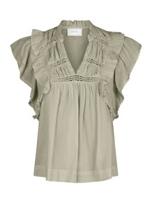 NEO NOIR TOP, JAYLA S VOILE SMOKE GREEN