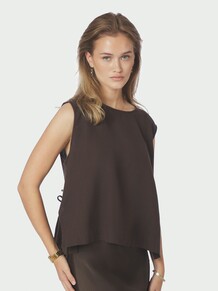 NEO NOIR TOP, SVETLANA DARK BROWN