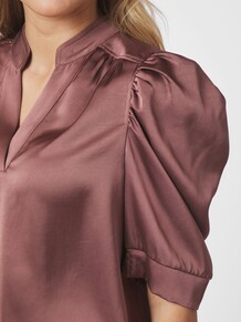 NEO  NOIR BLUSE, ROELLA DARK ROSE