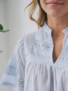 NEO NOIR BLUSE, SIAMA VOILE LIGHT BLUE