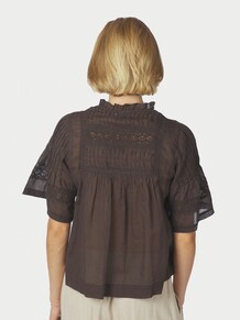NEO NOIR BLUSE, SIAMA DARK BROWN