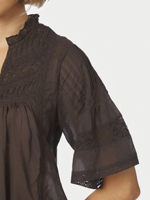 NEO NOIR BLUSE, SIAMA DARK BROWN