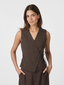 NEO NOIR VEST, SAMARA BROWN MELANGE