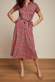 KING LOUIE KJOLE, OLIVE MIDI PEREIRA CHILI RED