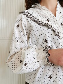 NEO NOIR BLUSE, DEGAS DOT OFF WHITE