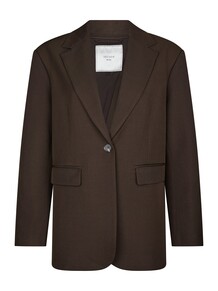 NEO NOIR BLAZER, AARIELLE DARK BROWN