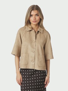 NEO NOIR JAKKE, EDITTA FAUX SAND