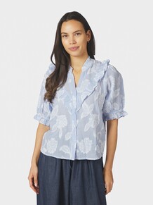 NEO NOIR BLUSE, MANET JACQUARD LIGHT BLUE