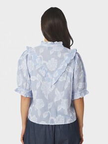 NEO NOIR BLUSE, MANET JACQUARD LIGHT BLUE