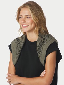 NEO NOIR TØRKLÆDE, ADELINA PAISLEY STRIK ARMY