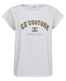 CO' COUTURE T-SHIRT, DUST PRINT WHITE