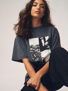 GOSSIA T-SHIRT, MAGGIE BLACK WASHED