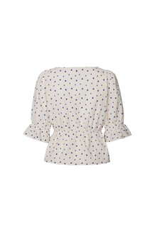 LOLLYS LAUNDRY BLUSE, EIFEL CREME