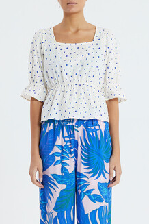 LOLLYS LAUNDRY BLUSE, EIFEL CREME