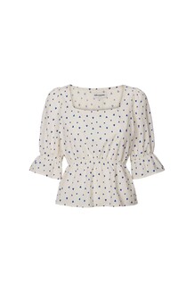 LOLLYS LAUNDRY BLUSE, EIFEL CREME