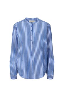 LOLLYS LAUNDRY SKJORTE, LUX BLUE STRIPE