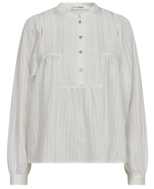 CO' COUTURE BLUSE, SELMA PLACKET WHITE