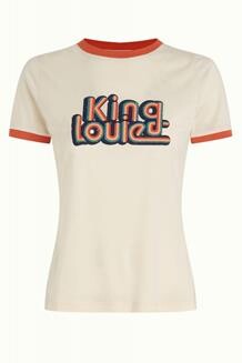 KING LOUIE T-SHIRT, LOGO PLACEMENT PRINT CREAM