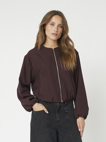 CO' COUTURE JAKKE, LUNA BALLOON ZIP WINERED