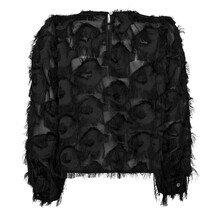 CO' COUTURE BLUSE, SYRA STRUCTURE BLACK