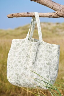 IB LAURSEN TASKE, 07931-81 M/ STØVGRØNNE BLOMSTER