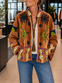 QNUZ JAKKE, 9498 CAMEL VELOUR