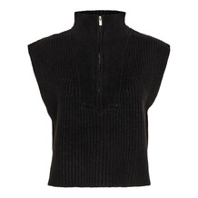 CO' COUTURE VEST, ROW ZIP BLACK