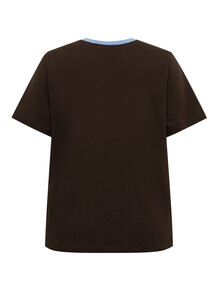 GOSSIA T-SHIRT, BAS CHOCOLATE/BLUE