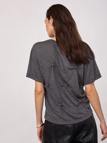 CO' COUTURE TSHIRT, TANIACC-KNOT-TEE-MIDGREY
