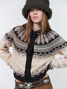 LOLLYS LAUNDRY CARDIGAN, CLARE CREME