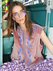 LOLLYS LAUNDRY VEST, BIN DUSTY ROSE