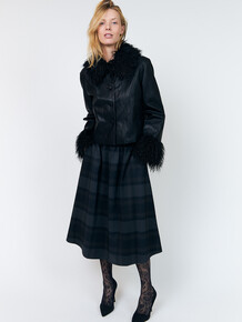 LOLLYS LAUNDRY NEDERDEL, ELLA MIDI DARK GREY 