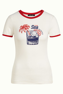 KING LOUIE T-SHIRT, VITAMINE SEA CREME
