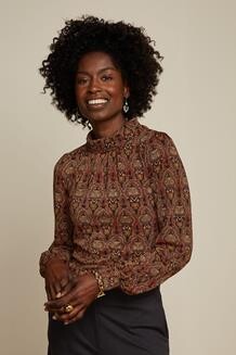 KING LOUIE BLUSE, DITA SPICY BROWN