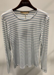 MARTA T-SHIRT, 5353 CELESTE/WHITE