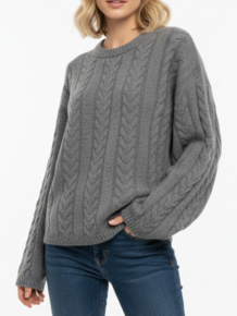 MOS MOSH STRIK, BRYNDIS CREWNECK GRÅ