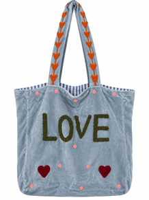 QNUZ TASKE, 6510 DENIM BLUE VELOUR