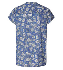 LOLLYS LAUNDRY BLUSE, HEATHER FLOWER BLUE