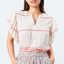 LOLLYS LAUNDRY BLUSE, ISABEL DOT PRINT