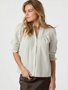 NEO NOIR BLUSE, DIANA CREPE STRIPE
