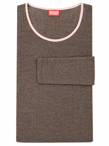 NØRGAARD T-SHIRT, 101 ULD BROWN/ROSA