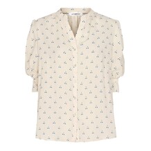 CO' COUTURE SKJORTE, CHERRY DOT S/S NEW BLUE