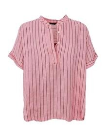 BLACK COLOUR BLUSE, ROSE STRIPE