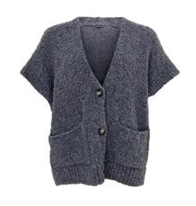 BLACK COLOUR VEST, BESSY GRÅ