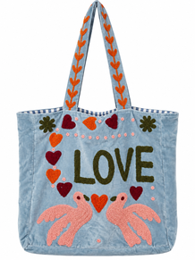 QNUZ TASKE, 6510 DENIM BLUE VELOUR