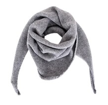 BLACK COLOUR TØRKLÆDE, TRIANGLE KNITTED GREY