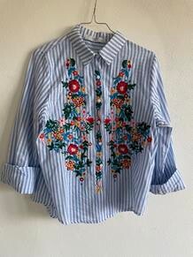 AMAZE CPH BLUSE, BELLA EMBROIDERY